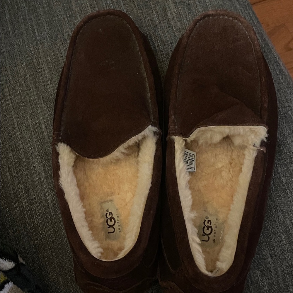 UGG Men's Chocolate Suede Loafers
